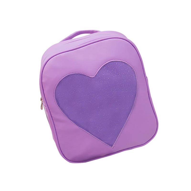 transparent heart backpack