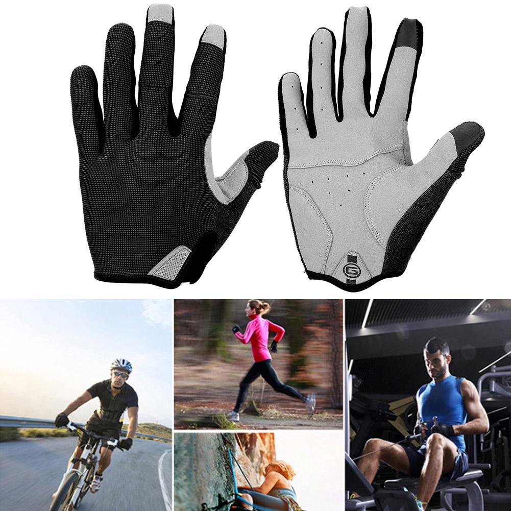 Winter Warm Bicycle Touch Screen Full Finger Gloves For Cycling Hiking Black XL