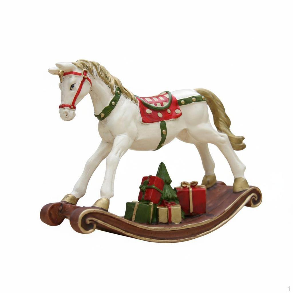 Rocking Horse Statue Festive Decor Figurine for Collectors, Home Stylists, Bookshelf, Tabletop,