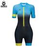 FRENESI Unisex Cycling Triathlon Suit Short Sleeve Summer Performance Wear Road Bike Racing Training