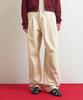 Aobteu Two-Tuck Wide Denim Pants - Cream