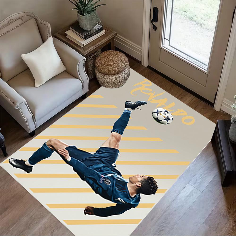 Ronaldo's Skillful Kick Area Rug Suitable for Living Rooms Decorate Room Bedrooms Study Room Antislip Carpet Decorate Offices Birthday/Christmas Gift