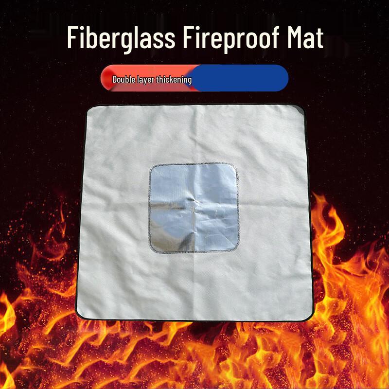 Fiberglass Double-Layer Camping BBQ Fire Pit Mat 80cm x 80cm