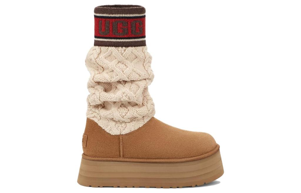 UGG Classic Sweater Letter Boot Chestnut (Women's)