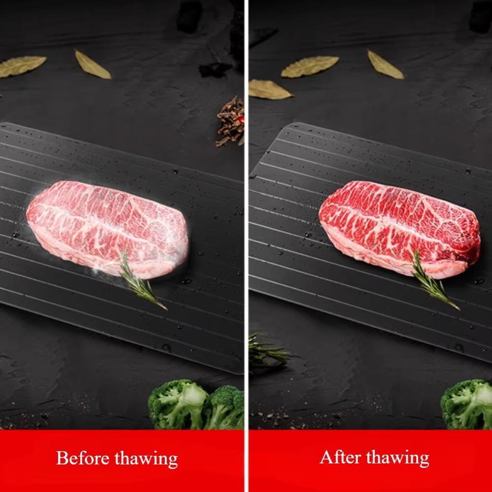 Rapid Defrosting Tray Fish Fruits Meat Foods Defrosting Board Aluminum Alloy Quick Ice Melting Device Household Kitchen Tools