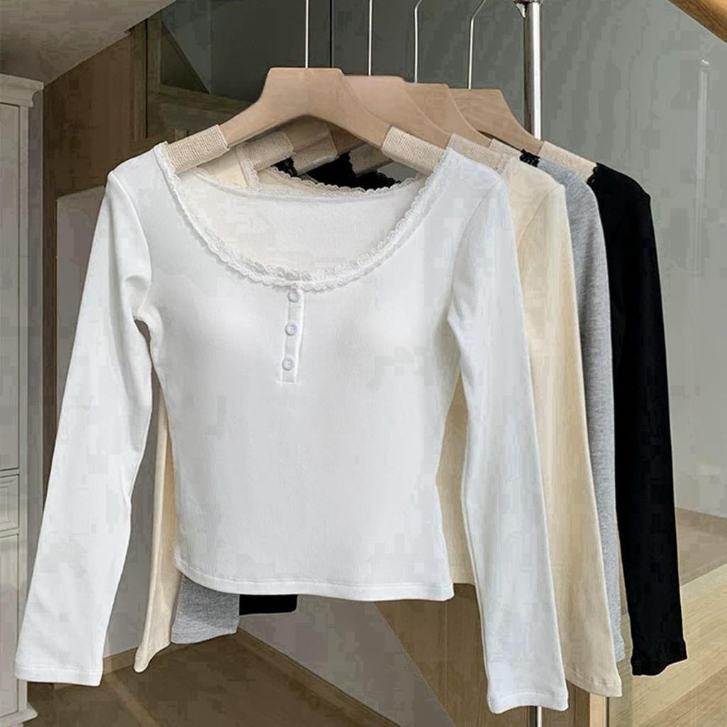 Women's Winter Thermal Underwear Set with Chest Pads - Thickened, Elastic, Threaded Cotton, Slim Fit, Comfortable Outer Layer