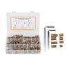 122PCS Metric Threaded Insert Carbon Steel Galvanized Female Male Thread Furniture Bolt for Closet