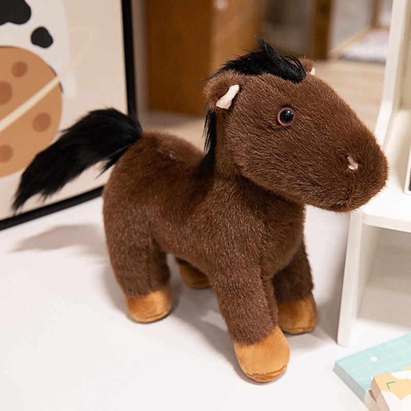 New Simulated Horse Plush Toy Pony Doll Home Decoration Zoo Event Gift Children's Doll