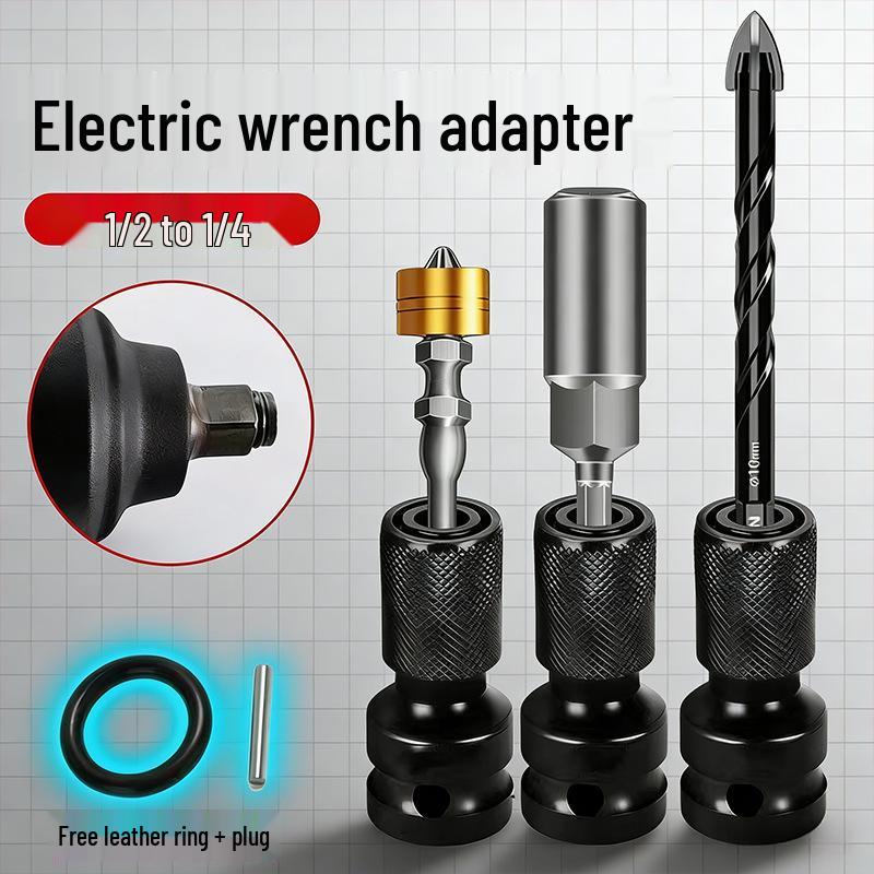 Universal Electric Drill Socket to Bit Adapter with Telescopic Hexagon Sleeve