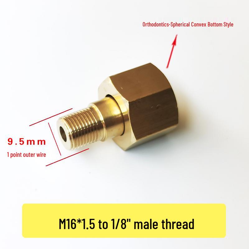 Stickstoff-Druckminderer mit 4mm Schnellanschluss und Sauerstoffregler-Manometer M16-Adapter