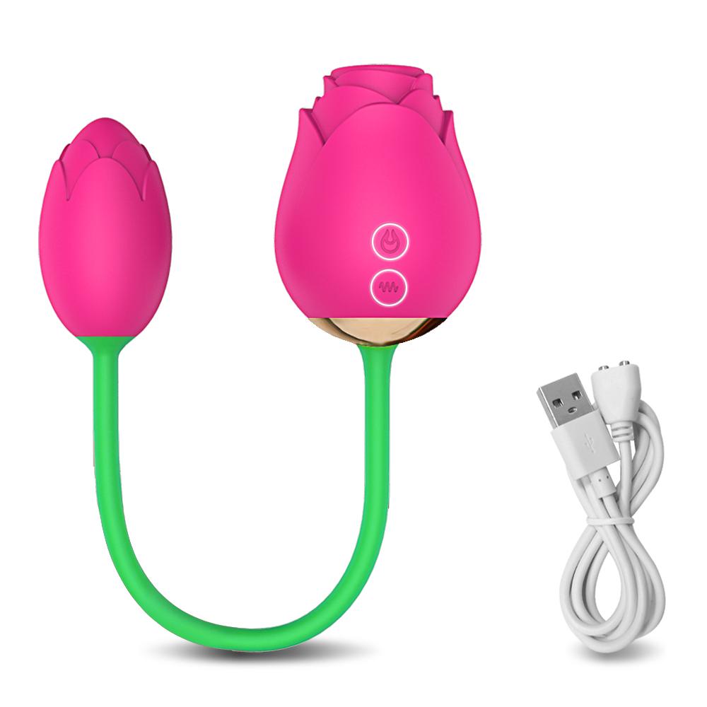 POMFW Rose Clit Sucker Vibrators Female Clitoris Stimulator Vacuum Sucking Love Vibrating Egg Sex Toy for Women