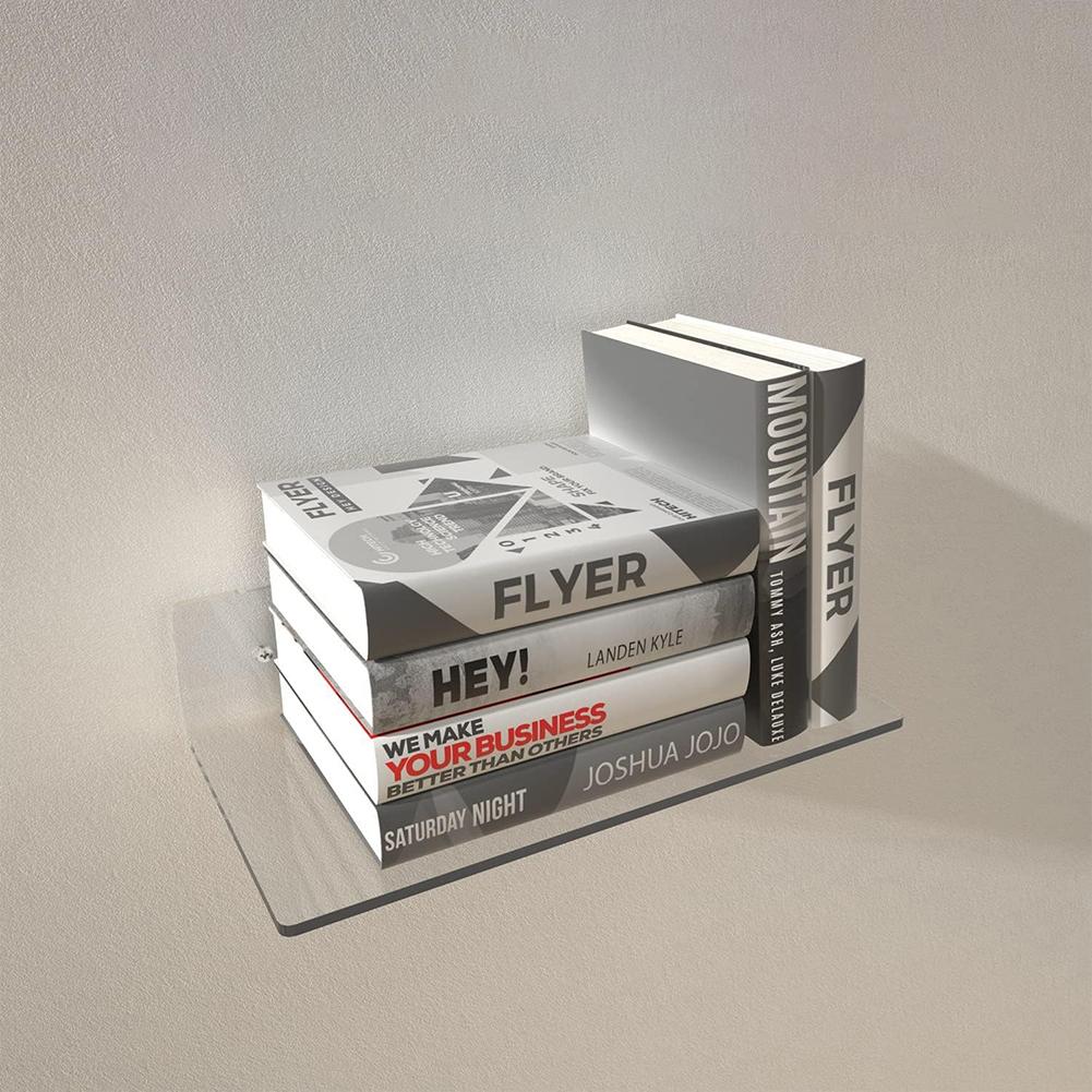 2PCS Acrylic Floating Shelves With Screw And Anchor 12inch Clear/white/Black Wall Mount For Home Décor! Home Storage Accessories