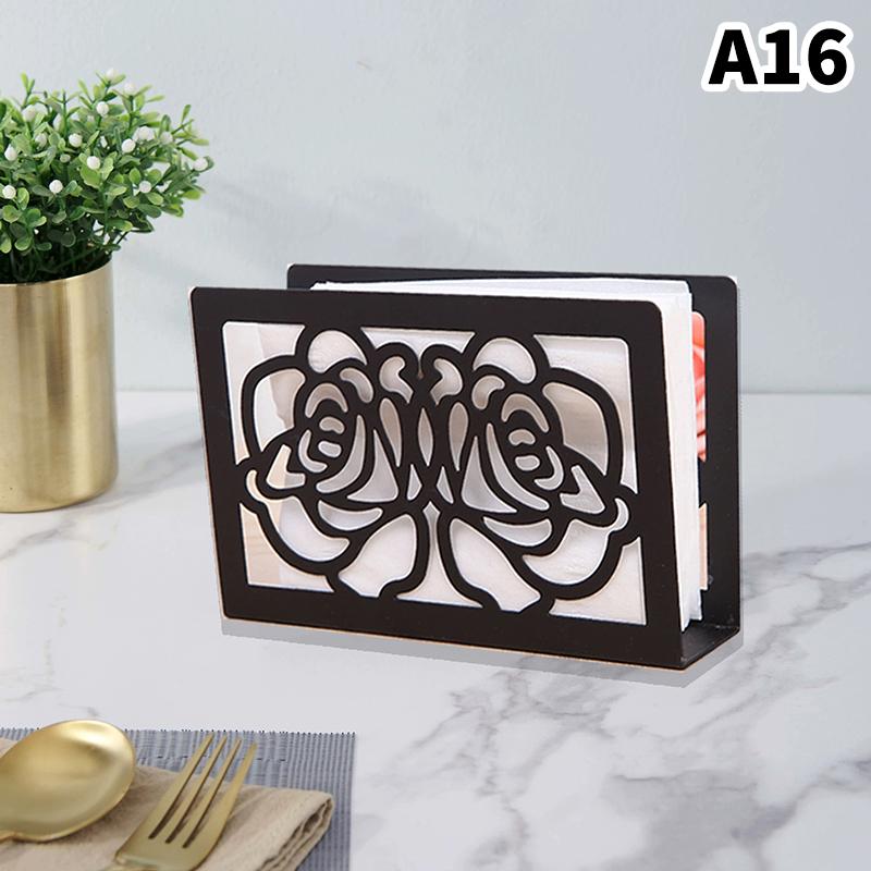 1Pc Elegant Iron Art Tissue Box Homestay Napkin Holder Kitchen Dining Tabletop Accessory For Home And Restaurant Use