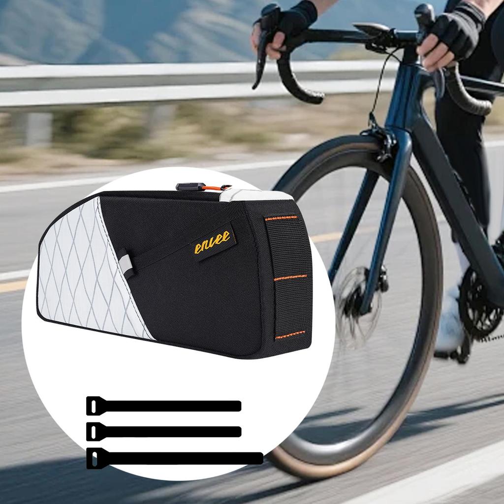 Bike Frame Storage Bag Strap On Pouch Pocket Water Resistant Cycling Pack for