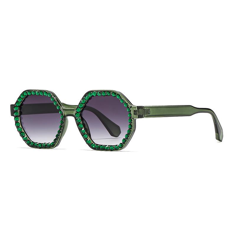 Trendy Polygon Pearl Sunglasses With Uv400 Level For Travel And Parties