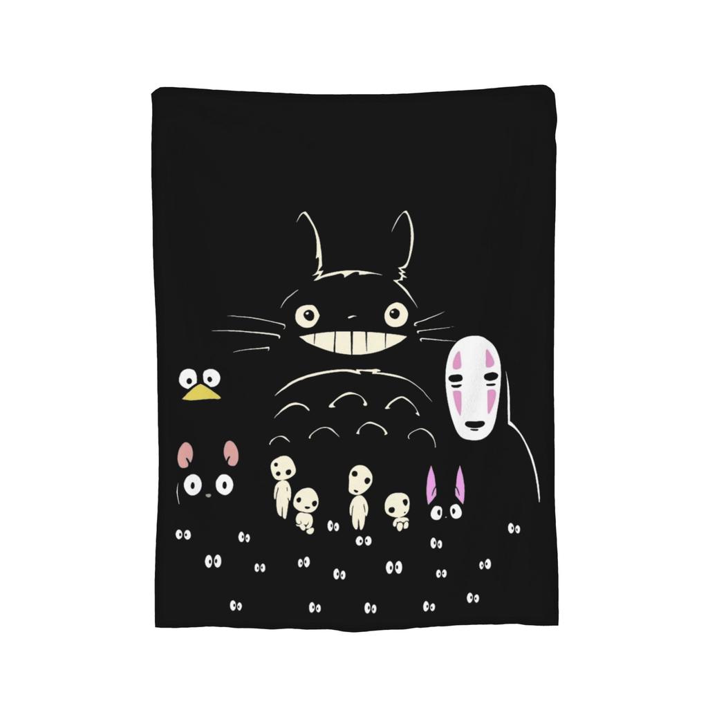 Susuwatari Soot Sprites M-Mononoked Blanket Flannel Autumn/Winter Aways Princessed Super Soft Throw Blanket for Bed Couch Quilt
