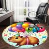 1pc Birthday Guinea Pig Party Balloons Celebration Round carpet, Made of Polyester,Perfect for Decorating Office Chairs, Living Rooms