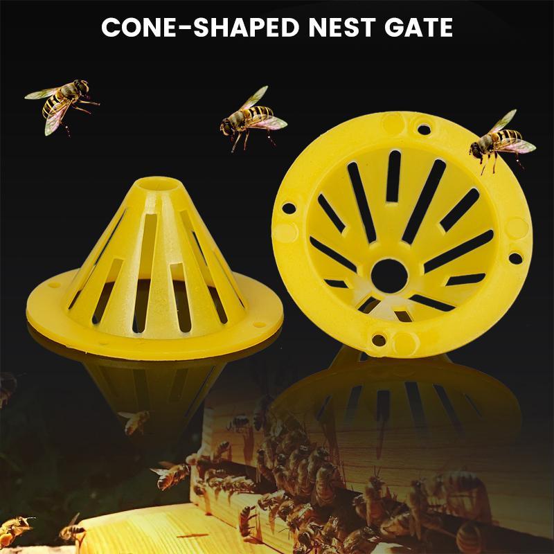 10/20Pcs Beekeeping Hive One Way Entrance Door Beehive Entrance Exit Bee Escape Prevention Device Cone Shape Reusable Vent Holes