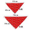 Pet Dog Cat Bandana Scarf Christmas Halloween Party Accessory Floral Print Cotton Triangle Bib