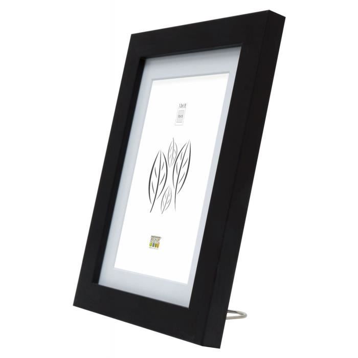 Cadre photo - deknudt - s66k - argenté - 20x30 cm - passe-partout 13x18 cm