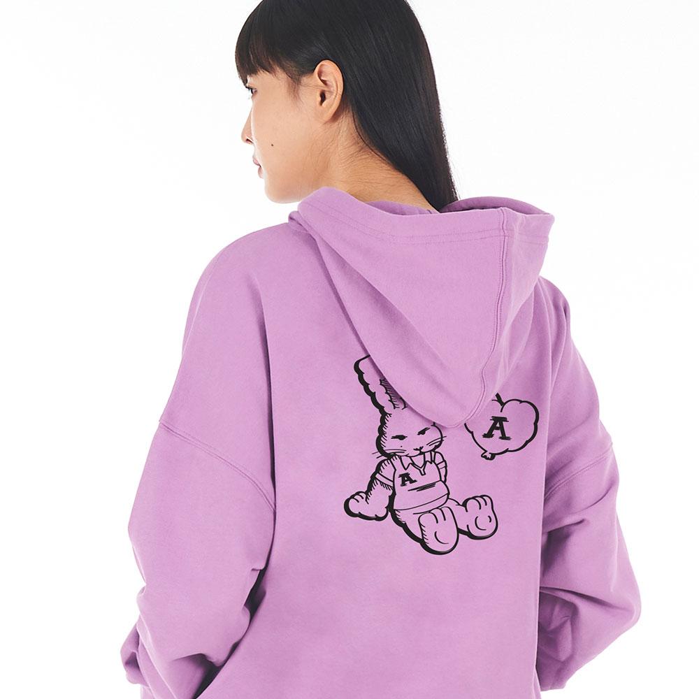 Astral Projection Oversized Drop Shoulder Jy Rabbit Hoodie_Violet