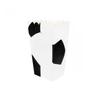 White Football Party Supplies: Disposable Tableware Set with Plates, Cups, and Napkins for Boys' Birthday