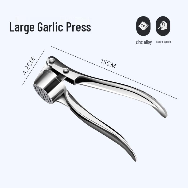 Lilang Large Zinc Alloy Garlic Press & Peeler Set