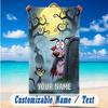 Beach Towel Custom Name Text, Quick Dry Large Towel For Beach HomeCourage the Cowardly Dog