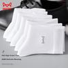 MiiOW 100% Cotton Men's Socks, Summer Pure Cotton Mid-Calf Socks, Business Casual Cotton Socks, Long White Socks for Me