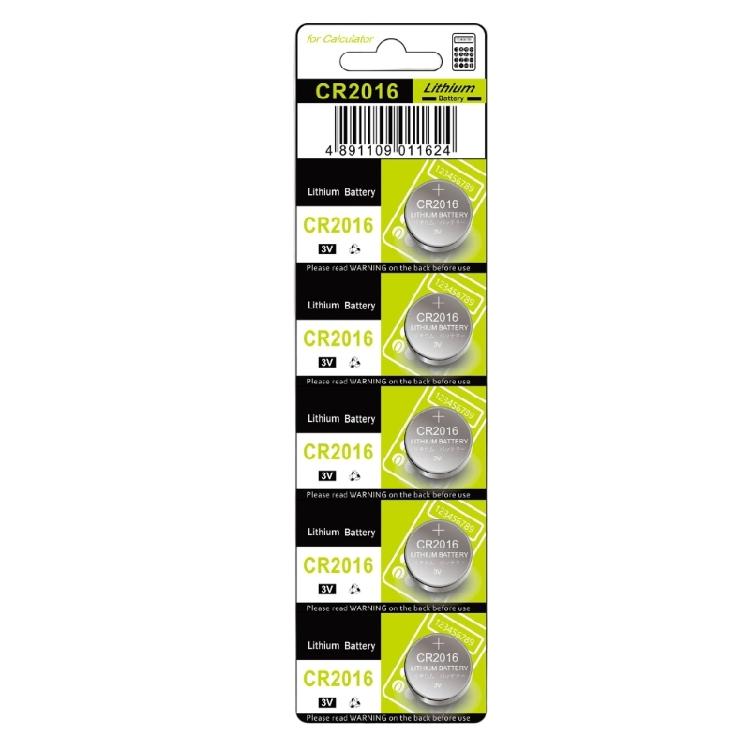10/5PCS CR2016 Coin Cell Batteries User Friendly Stable Power Button Battery for Clocks Watch Gaming Controllers