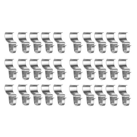 Vinyl Siding Hooks Heavy Duty S-shaped Hooks Non-Hole Stainless Steel Holiday Decoration Hangers for Halloween Christmas Lights Wreaths Flags