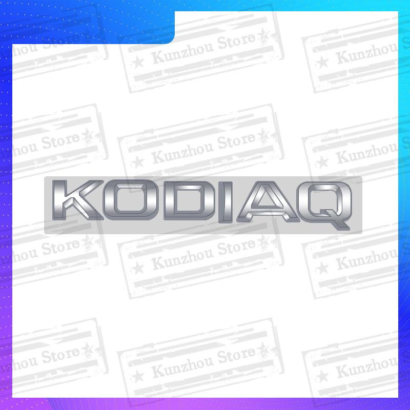 AAABV1 1PCS Metal For Skoda Octavia Yeti Rapid Kodiaq Karoq 4X4 Fabia Kamiq Superb VRS Logo Bright Silver Emblem Car Rear Trunk Sticker
