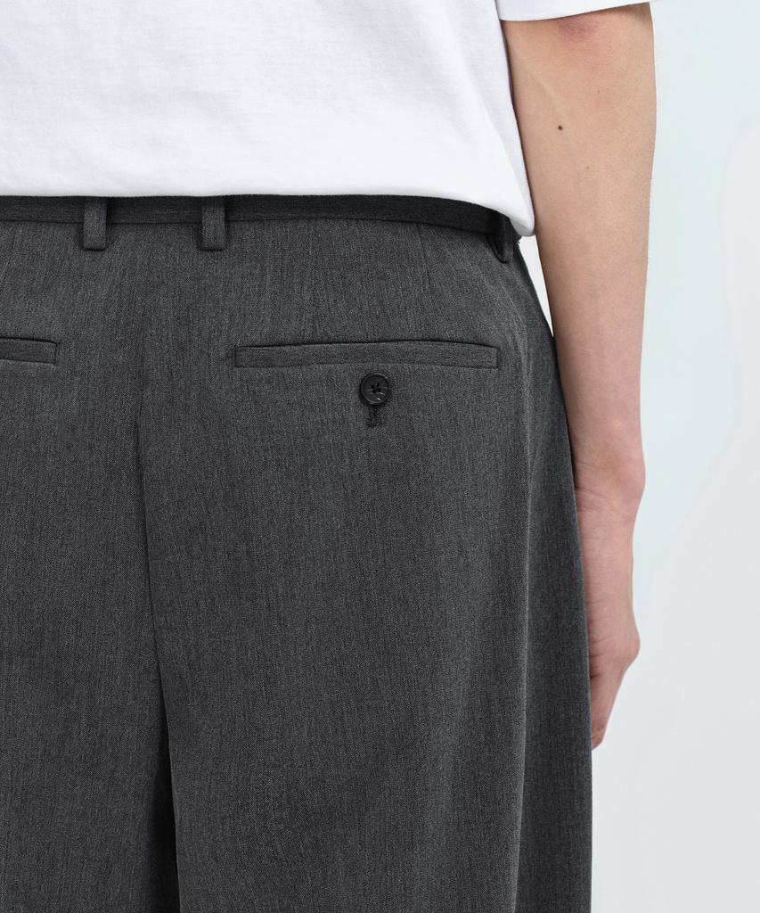 MUSINSA STANDARD Super Wide Hidden Banding Slacks [Medium Gray]