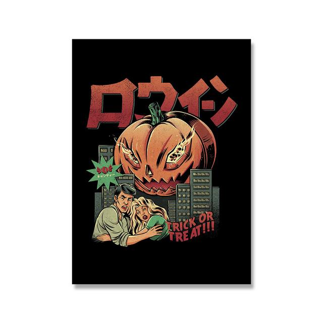 Japanese Food Monster Abstract Canvas Painting Wall Art Pictures Poster and Print for Living Kitchen Restaurant Home Decoration No Frame