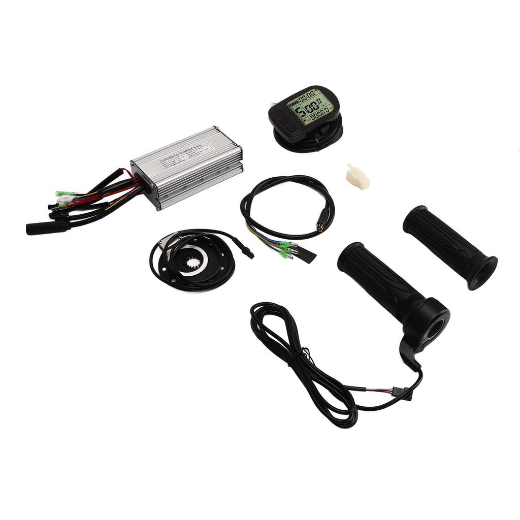 Bürstenloser Motor-Controller-Kit mit LCD-Panel, Fahrrad-Lithiumbatterie-Umrüstsatz für 500 W 750 W