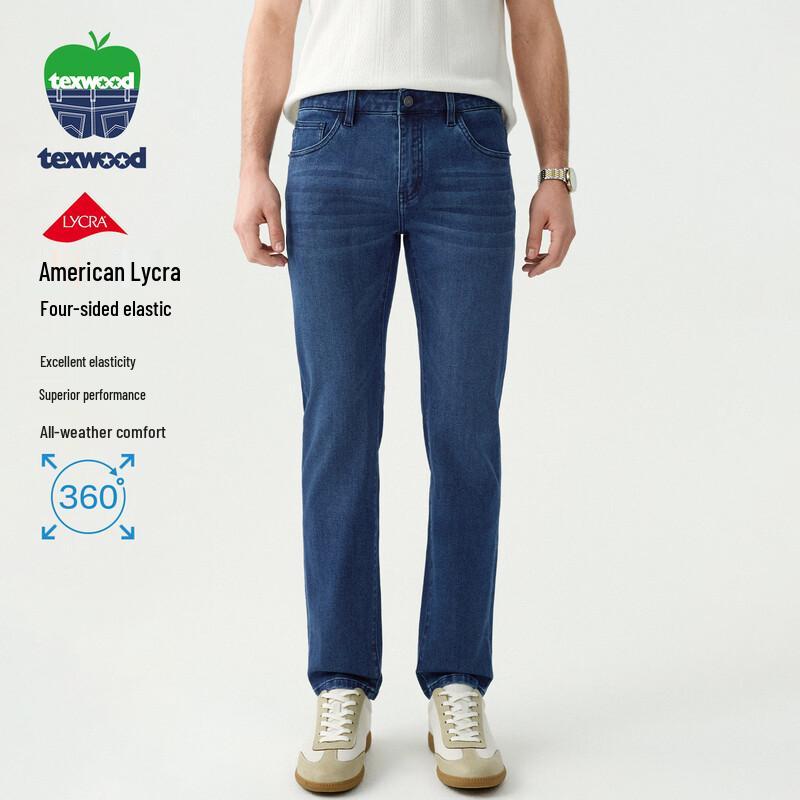 Texwood Apple Men s Slim Straight Four-Way Stretch Jeans 180/88A/35