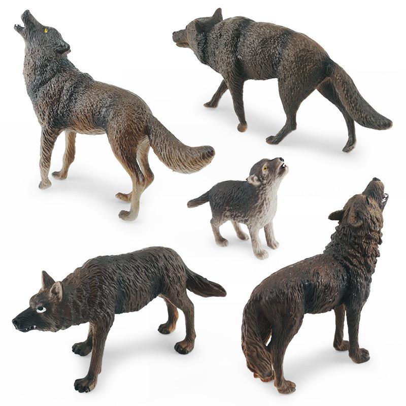 Realistic Pvc Roaring Wolf Model Perfect For Home Decor And Desktop Display