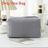 Polyester Striped Travel Toiletry Bag With Breathable Design For Men And Women