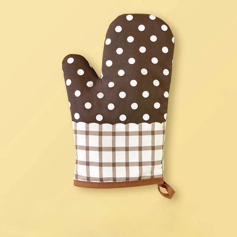Gloves Kitchenware 1Pcs New Pastoral Style Thickened Plaid Microwave Oven Insulation Gloves Microwave Oven Gloves