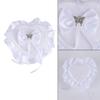 Wedding Rings Holder With Pearls Decors Soft Padding Bride Rings Box For Bridal Essential Ceremony Rings Organizer Case