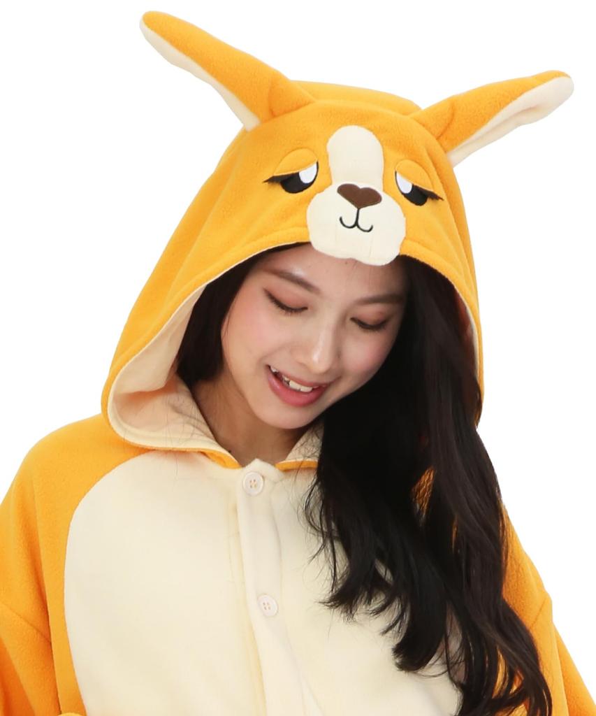 Fleece Animal Kigurumi for Kangaroo [SAZAC] Adults, Unisex,
