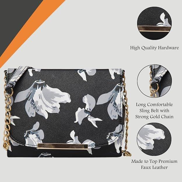 Dámská taška s květinovým potiskem