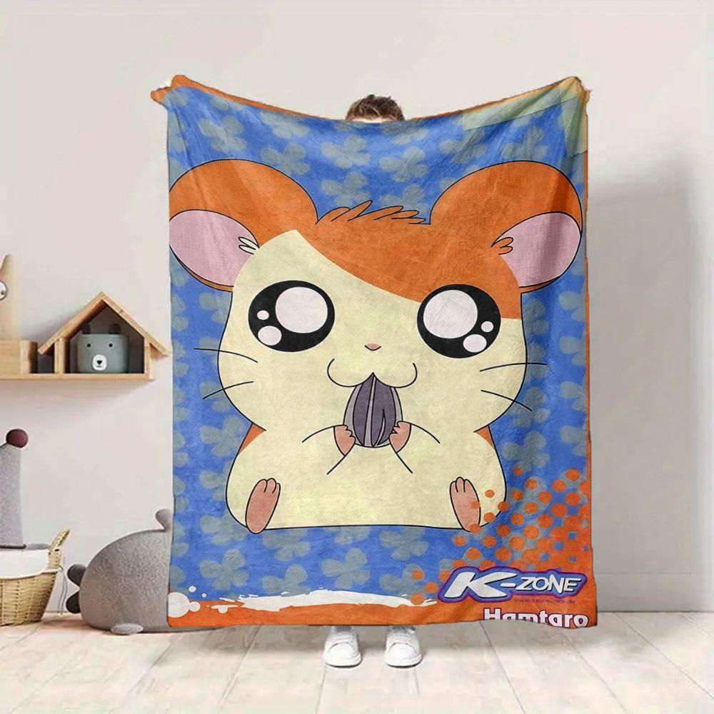 1pc Hamtaro Blanket Soft All Season Throw with Vibrant Design, Perfect for Home, Travel, and Gifts, Ideal for Naps and Camping
