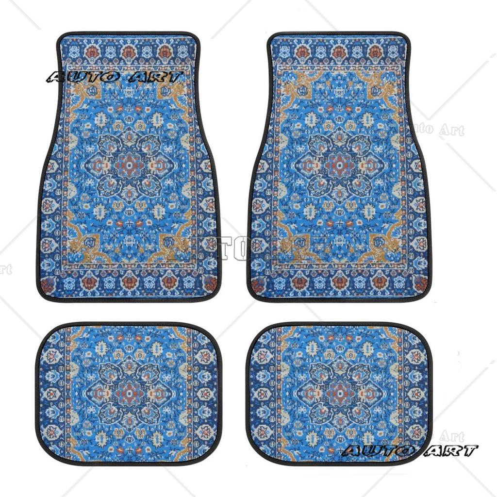 Set di 4 Tappetini per Pavimento Auto Design Tappeto Persiano Tappetini Interni Auto Resistenti Tappeti Anteriori e Posteriori per Auto Camion S