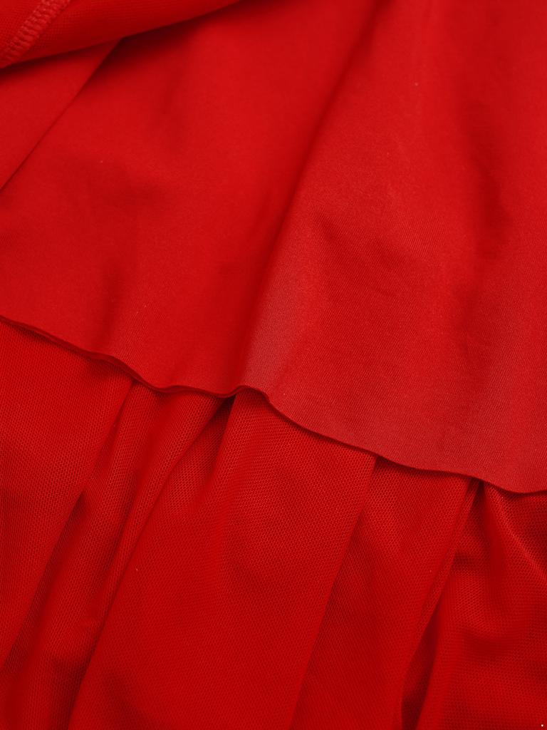 Dívčí stylová pruhovaná síťovaná sukně elastický pas volánový lem ležérní sportovní taneční oblečení