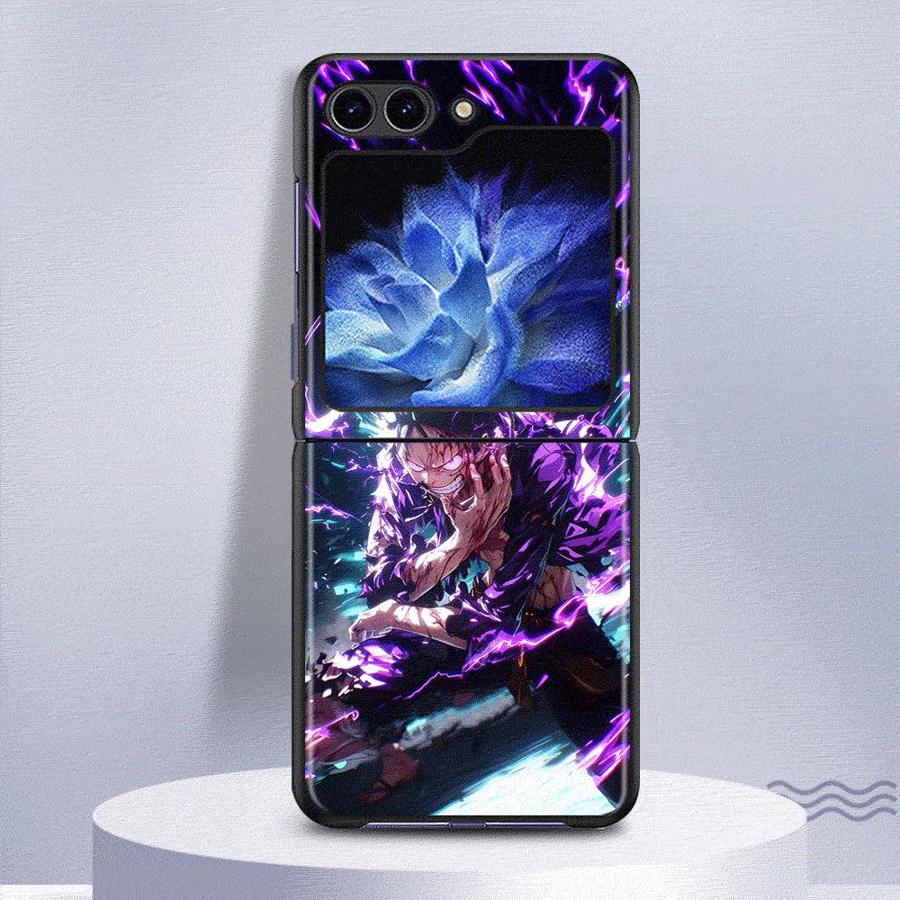 Back Phone Cover Funda Case for Samsung Galaxy Flip4 Flip3 Flip6 Z Flip 7 6 5 4 3 Flip7 FE Flip5 One Piece Cool Zoro