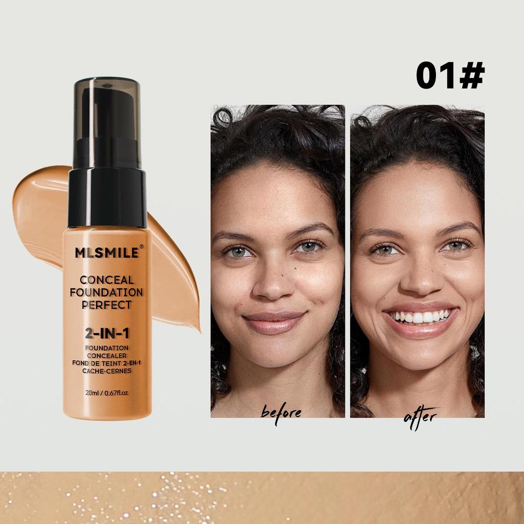 Long-lasting Waterproof Foundation: Moisturizing Concealer for Acne Marks & Dark Circles