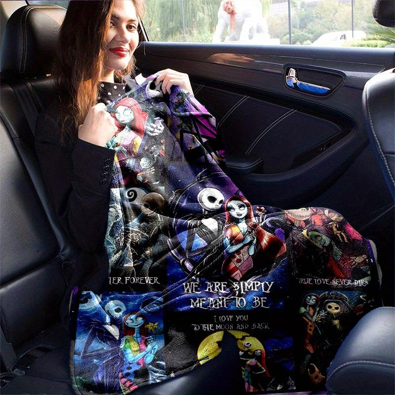 1pc. Nightmare Before Christmas Jack & Sally Romantic Scene Blanket, Perfect for Home Decor, Gift Idea, Seasonal Decoration, Cozy Throw Blan