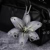 Simulationsblume Rose Schlüsselanhänger Rucksack Dekoration Bunter Simulationsblumen-Schlüsselring Handgefertigt Bohren und Lochen