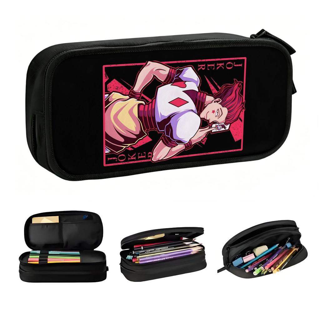 Anime Hunter Japane Manga Hisoka Pencil Cases for Boys Girls Large Capacity Pen Box Bag Stationery